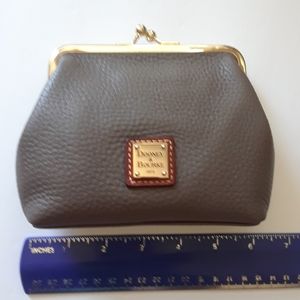 Dooney & Bourke Grey Card and Coin Pouch ZR407 EL